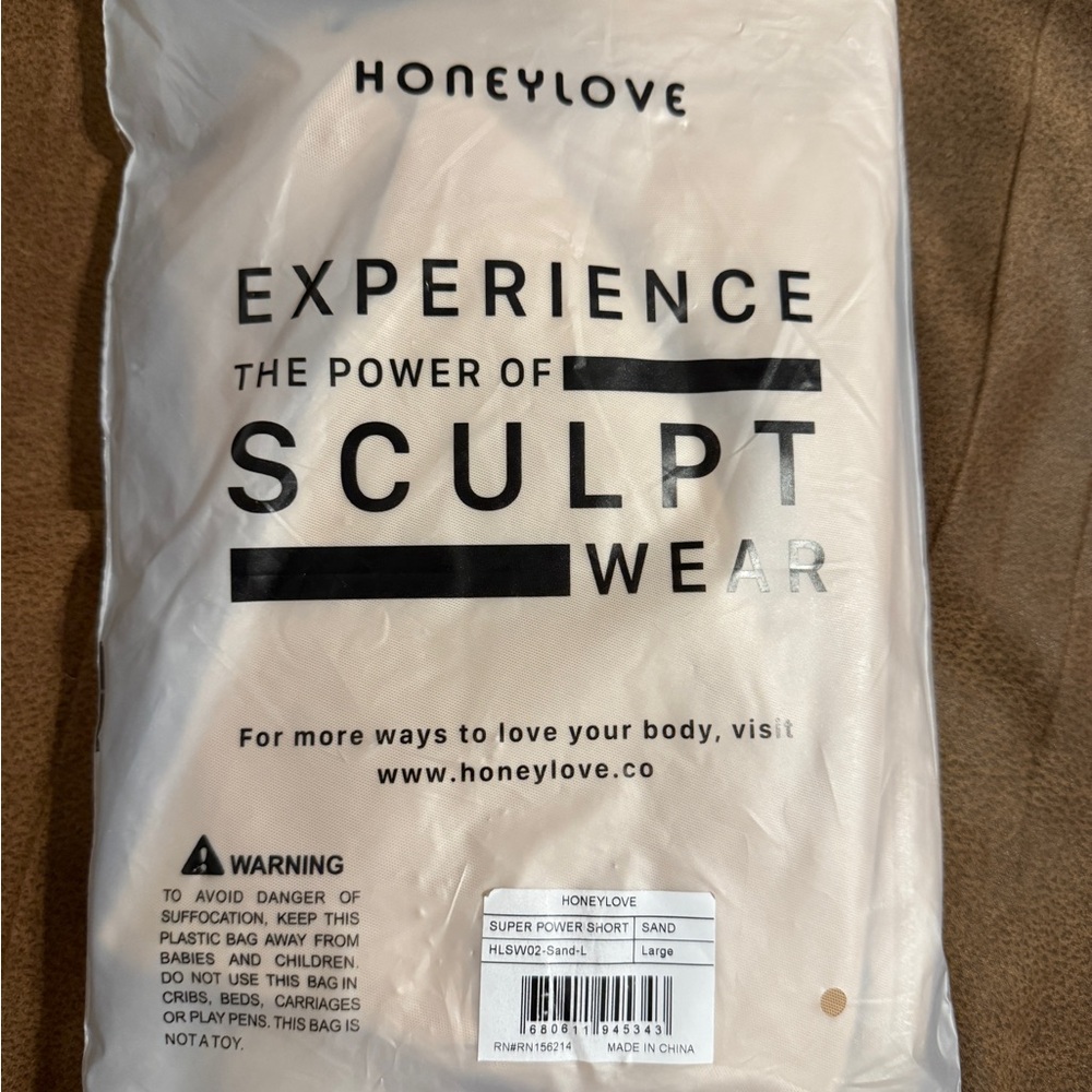 Two pair Honeylove Super Power Shorts Lot (2) large (black and buff)